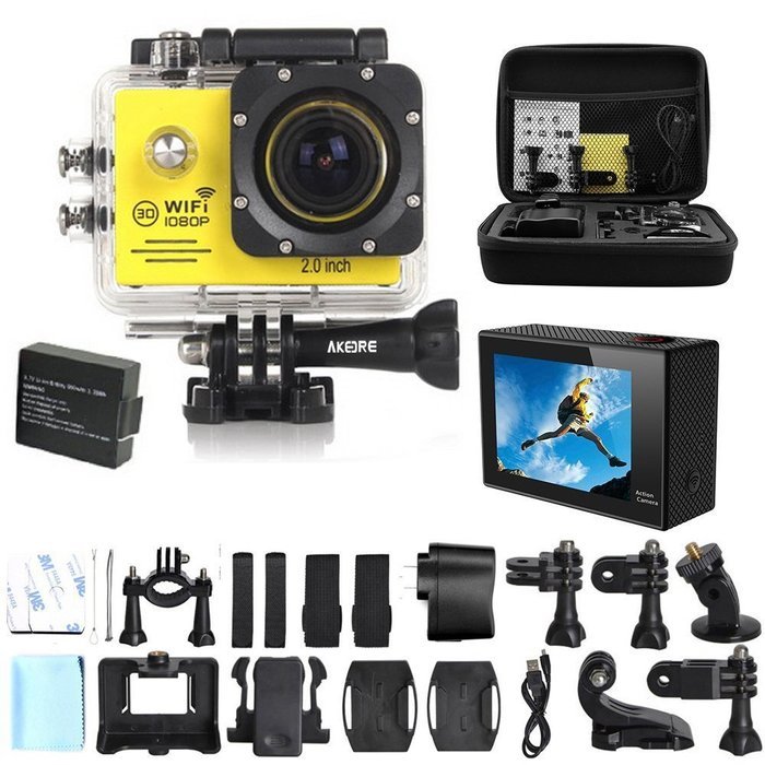 Action Camera , AKEDRE&reg; SJ7000 Action Dv Waterproof Wifi Sports Camera 1080p , Car Recorder Action Camera 2.0...
