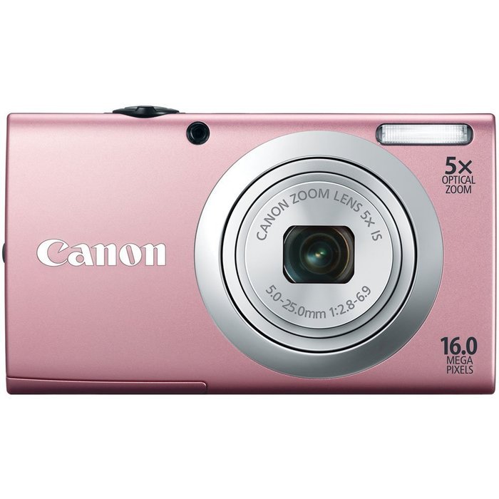 Canon PowerShot A2400 IS 16.0 MP Digital Camera with 5x Optical Image Stabilized Zoom 28mm Wide-Angle Lens with... N12