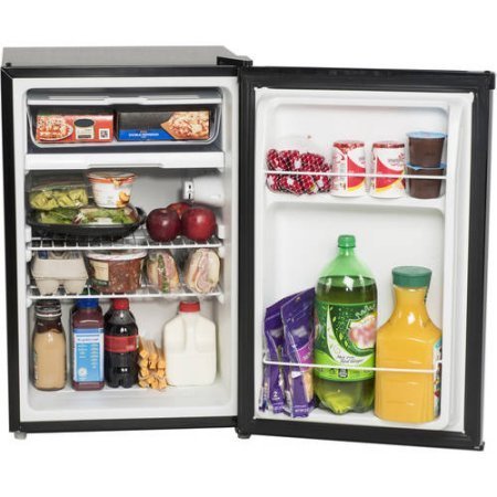 Arctic King Stainless Steel 2.6-Cu. Ft. 1-Door Refrigerator Energy-Efficient Separate Freezer Compartment Adjustable... N3