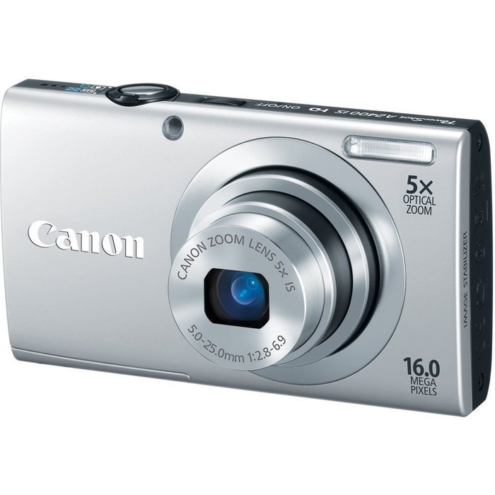 Canon PowerShot A2400 IS 16.0 MP Digital Camera with 5x Optical Image Stabilized Zoom 28mm Wide-Angle Lens with... N14