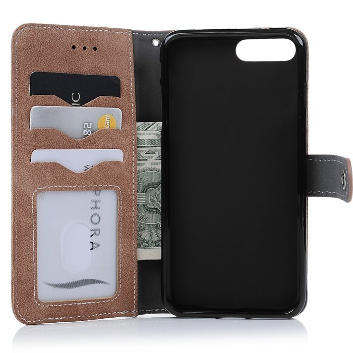 iPhone 7 Plus Case (5.5") - Wallet Flip Folio Stand Case Counterfeit Cashmere Leather Extra ID/Credit Card Holders... N29