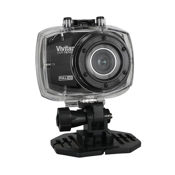Vivitar Black DVR787HD 12.1MP Action Full HD Camcorder with Remote Control, Waterproof Case, ATV/Bike Mount, Helmet... N2