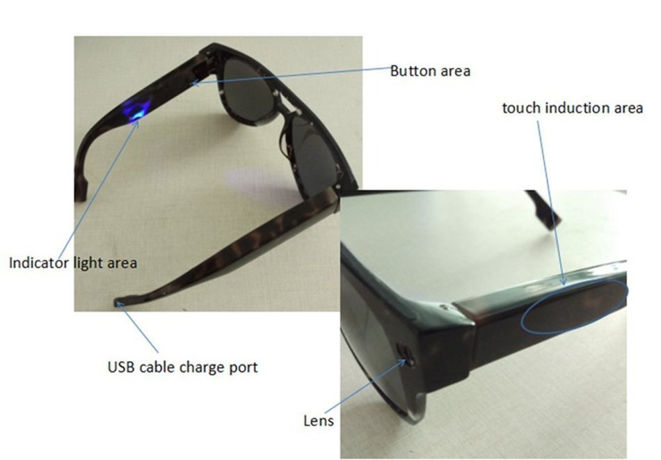 Salange WiFi 1080p Live Camera Glasses with 5.0 Mega Pixels CMOS Sensor 12.0MP Resolution-Black Color