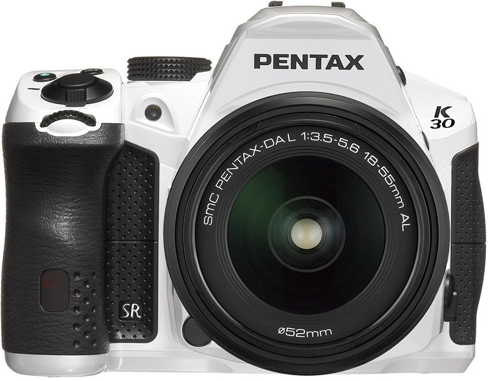 Pentax K-30 16 MP CMOS Digital SLR 18-55 WR Lens Kit Crystal White