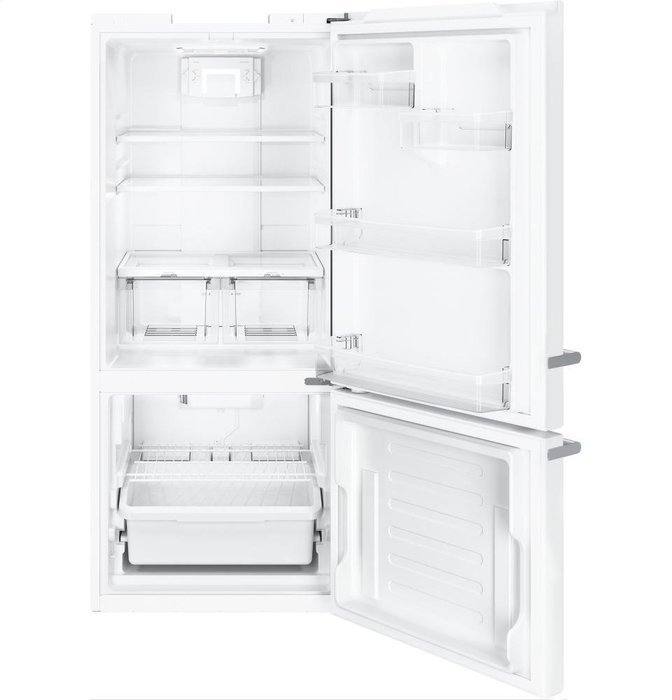 GE ABE21DGKWS 30" Artistry Series Bottom Freezer Refrigerator with 20.9 cu. ft. Total Capacity, in White N7