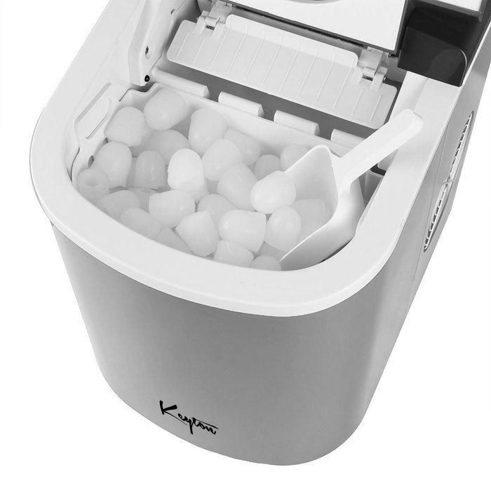Portable Ice Maker - Stainless Steel Countertop Ice Cube Machine With Basket- 26 pounds of ice daily, 2 sizes,... N5