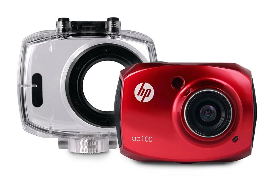 HP Action Cam HP ac100HP Action Cam ac100 Waterproof Video Camera with 2.4-Inch LCD (Red)