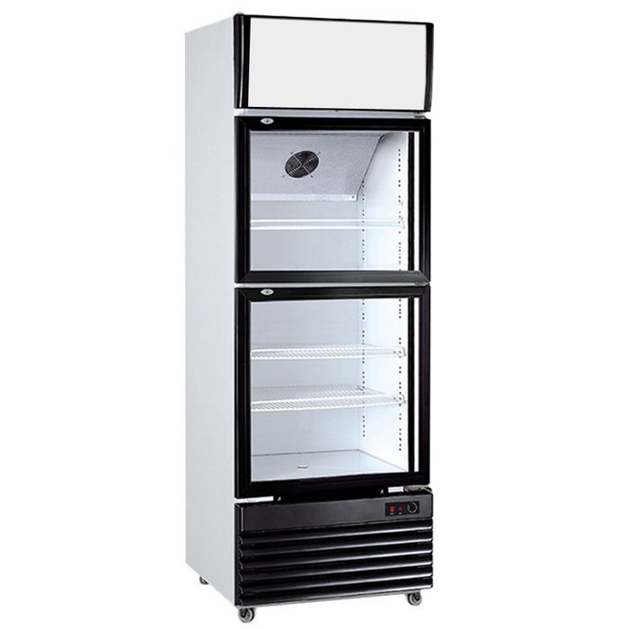 350L Glass Display Showcase Pull Door Beer Soda Beverages Commercial Upright Refrigerator Merchandise Cooler Fridge...
