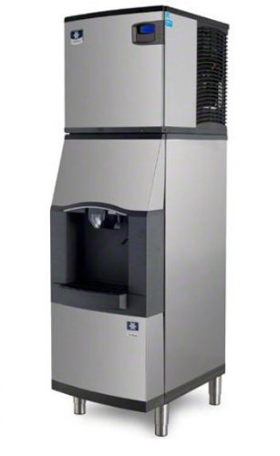 Manitowoc IY-0525W-SFA-191 480 Lb Water-Cooled Half Cube Ice Machine w/ SFA-191 Hotel Dispenser