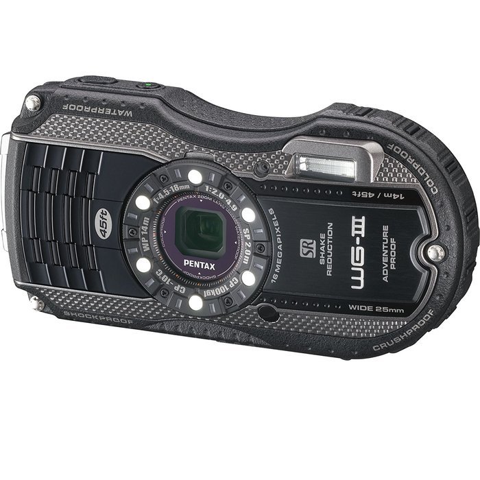 Pentax Optio WG-3 16MP Waterproof Digital Camera with 3-Inch LCD Screen (Black) N2