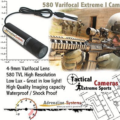 DVR 225 + Varifocal Helmet Camera - Digital Recorder with Extreme Military & Sport Cam - Change angle of view. N4
