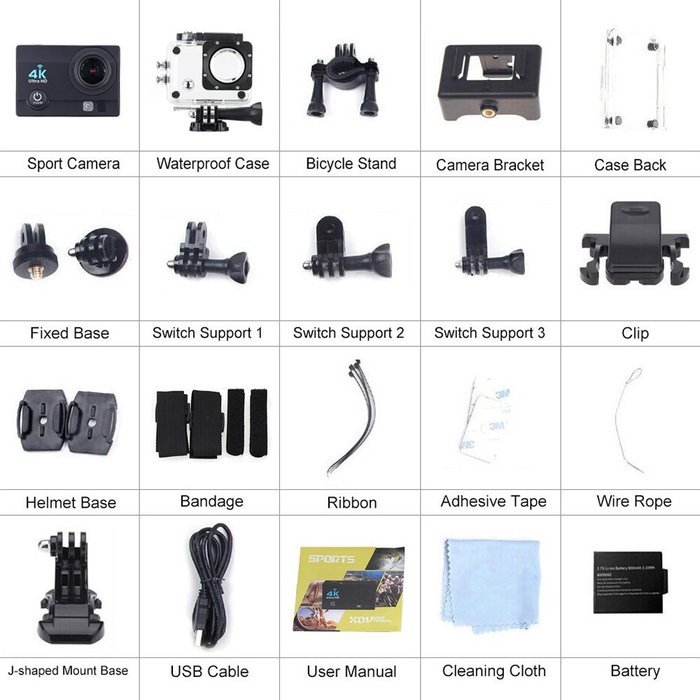 Sports Action Camera 16MP 1080P Video Camera