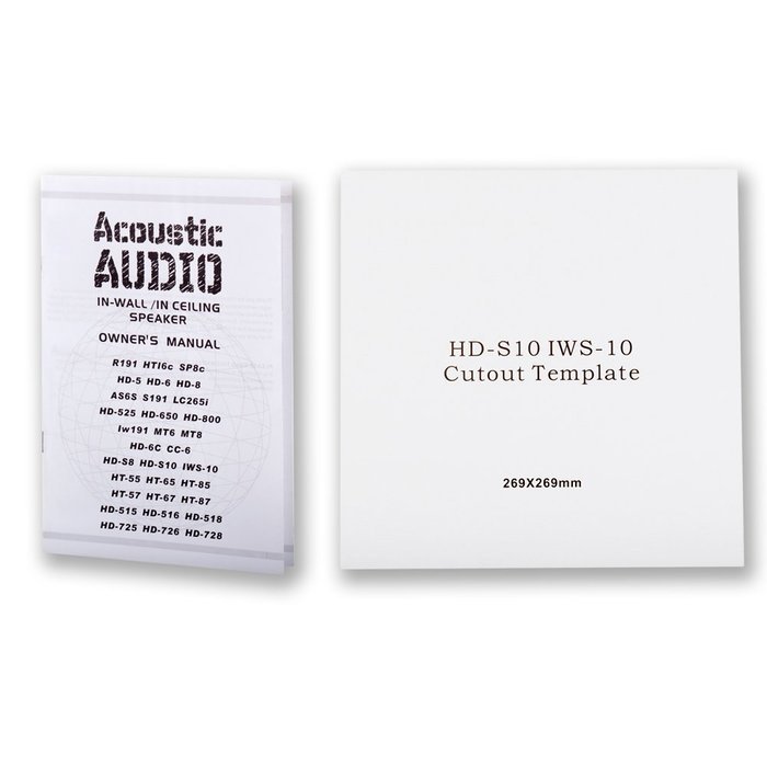 Acoustic Audio HDS10 10-Inch In Wall Kevlar Subwoofer (White) N3