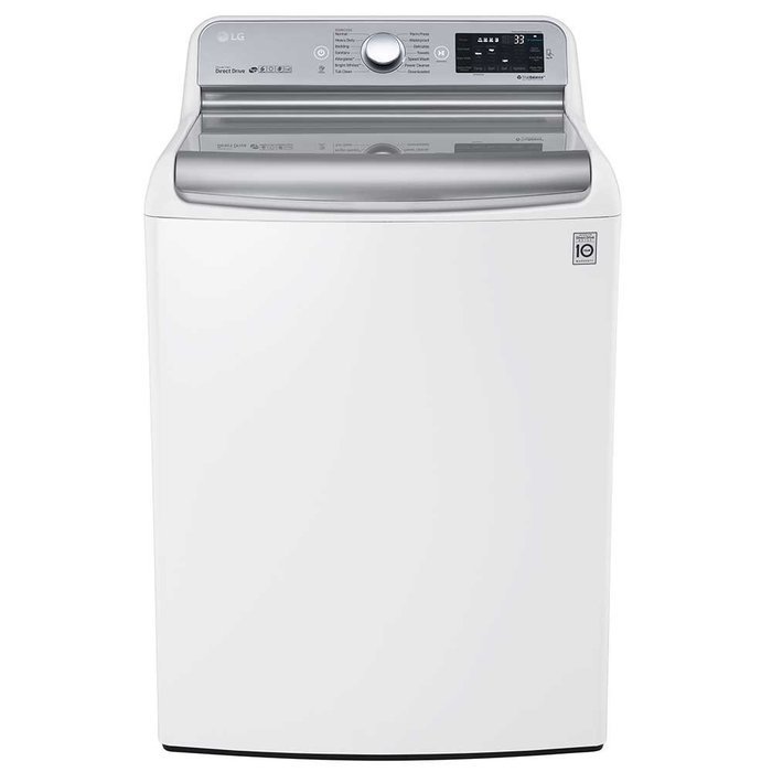 LG Power Pair Special-Mega HE Top Load Laundry System with GAS Dryer (WT7700HWA +DLGX7701WE)Pure White ColorGAS... N4