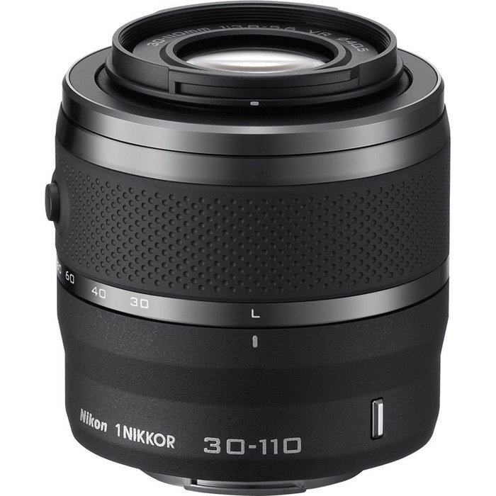 Nikon 1 J5 Wi-Fi Digital Camera & 10-30mm Lens (Silver) with 30-110mm VR Zoom Lens + 64GB Card + Battery + Charger... N2