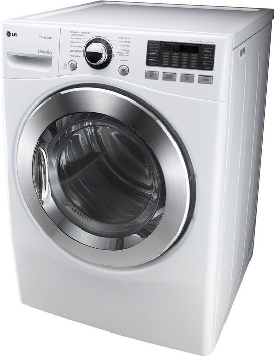 LG DLGX3071WSteamDryer 7.3 Cu. Ft. White Stackable With Steam Cycle Gas Dryer N3