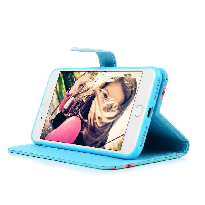 iPhone 7 Plus Case (5.5 inch) - Wallet Flip Stand Case PU Leather Case with Shockproof TPU Inner Bumper Colorful... N26