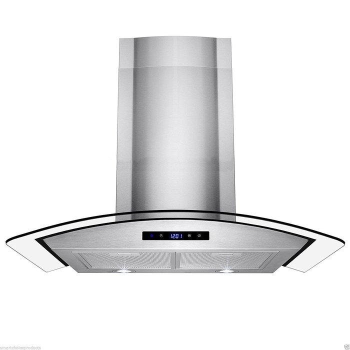 Gracelove GTC Kitchen Stainless Steel 30" Glass Wall Mount Range Hood Stove Vents N3