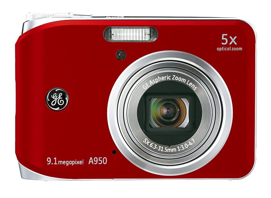 GE A950-BK 9MP Digital Camera with 5X Optical Zoom and 2.5 Inch LCD with Auto Brightness - Black
