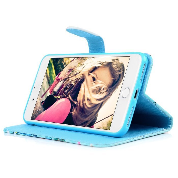 iPhone 7 Plus Case (5.5 inch) - Wallet Flip Stand Case PU Leather Case with Shockproof TPU Inner Bumper Colorful... N38