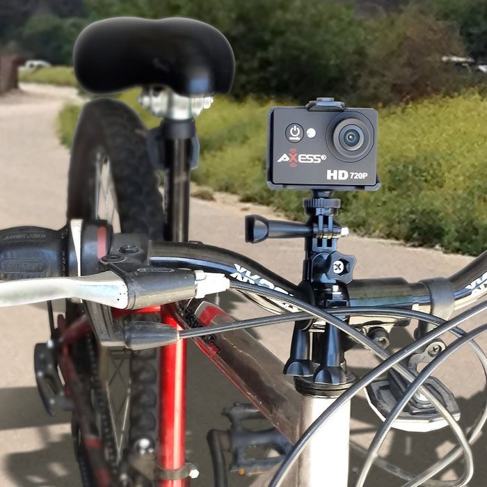 Axess&nbsp; CS3601-BK Sports Action Camera DVR Recorder 720P, Up to 5MP, 140 degree HD Wide-angle with Water Proof... N6