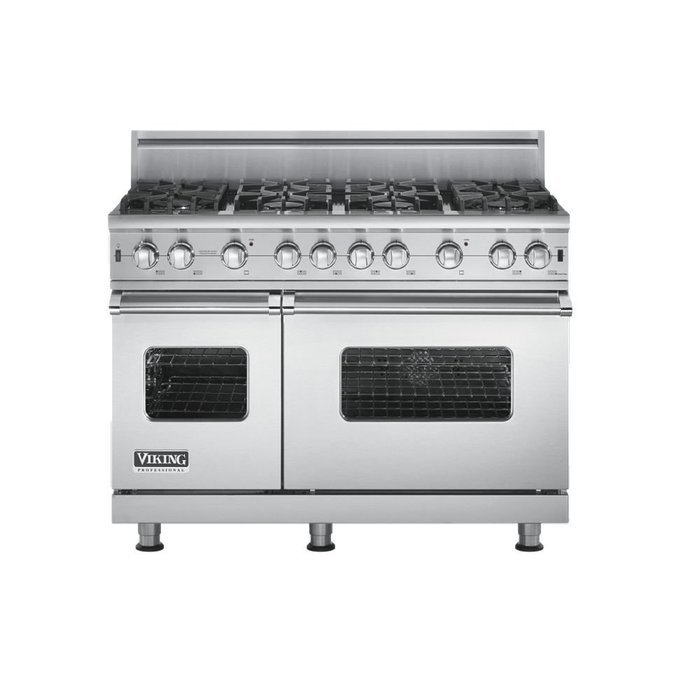 VGCC5488BSS Viking Stainless Steel 48\" Custom Sealed Burner Range - VGCC (48\" wide, eight burners)