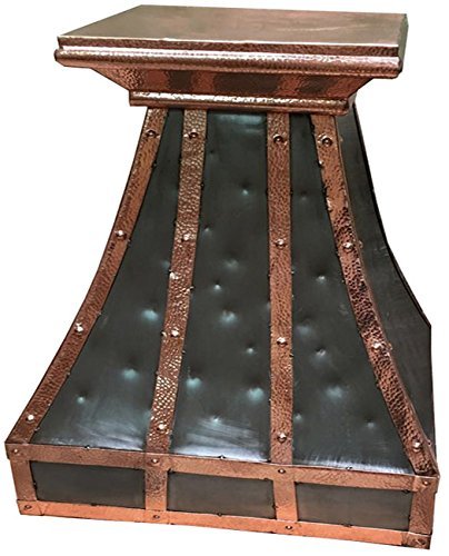 Zinc Kitchen Hood Wall Mount (dark smooth, 48")