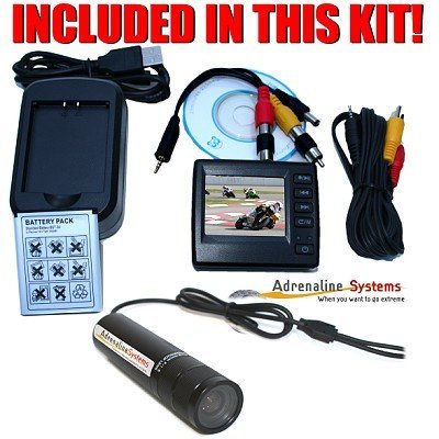 DVR 225 + Varifocal Helmet Camera - Digital Recorder with Extreme Military & Sport Cam - Change angle of view. N7