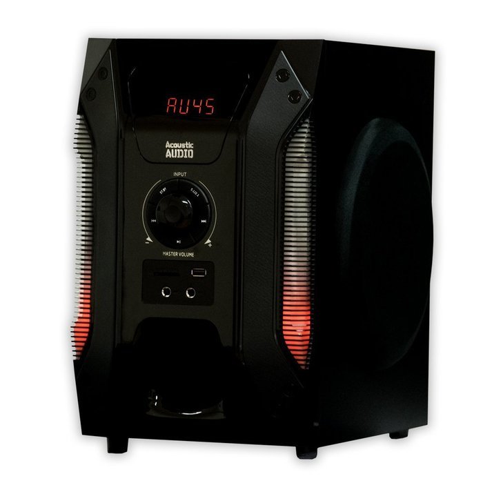 Acoustic Audio AAT1000 Tower 5.1 Speaker System with USB Bluetooth and 2 Extension Cables N3