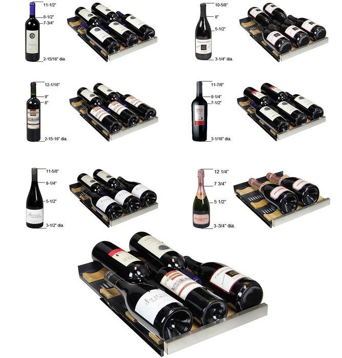 Allavino VSWR56-1SSRN - 56 Bottle Single Zone Wine Cellar Refrigerator with Right Hinge Built-In N2