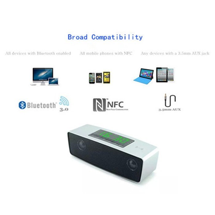 Wireless Speaker, Portable 3 in 1 Bluetooth NFC APP Control Playing 2*3W 3D Surround Stereo Speaker, build in... N4