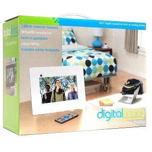 Digital Living 7&acirc;&euro;&trade;&acirc;&euro;&trade; DPF-7705TT 128MB Widescreen 800x480 Digital Photo Frame & MP3 Player...