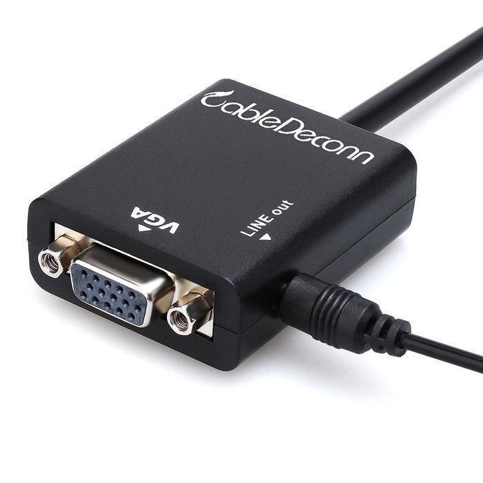 CableDeconn 3 in1 HDMI Male To VGA Female + Micro HDMI to HDMI adapter + Mini HDMI to HDMI adapter cable With... N8