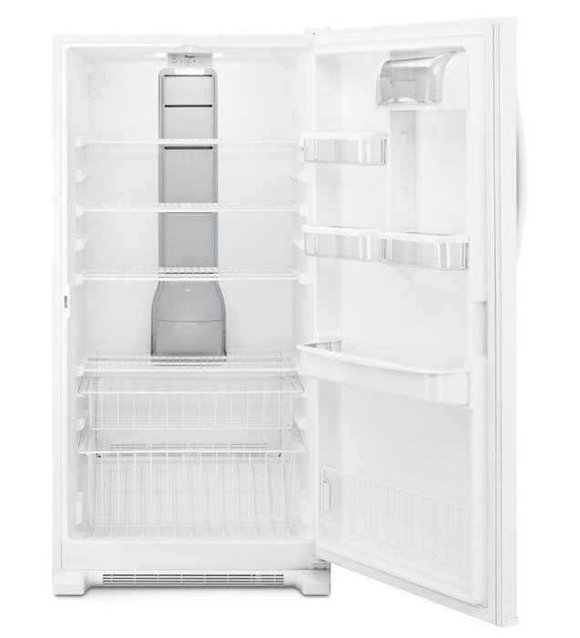 White Whirlpool 20 Cu. Ft. Upright Freezer With Temperature Alarm
