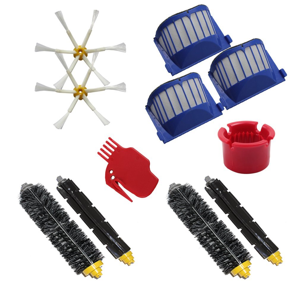 IRobot Beater Brush Replacement Replacement Bristle &amp; Beater Brush Kit For IRobot Roomba 600 &amp; 700 Series (760 770 780 790 Etc.) - Keep Your Robot Cleaner Running ROOMBA BRUSH REPLACEMENT KIT