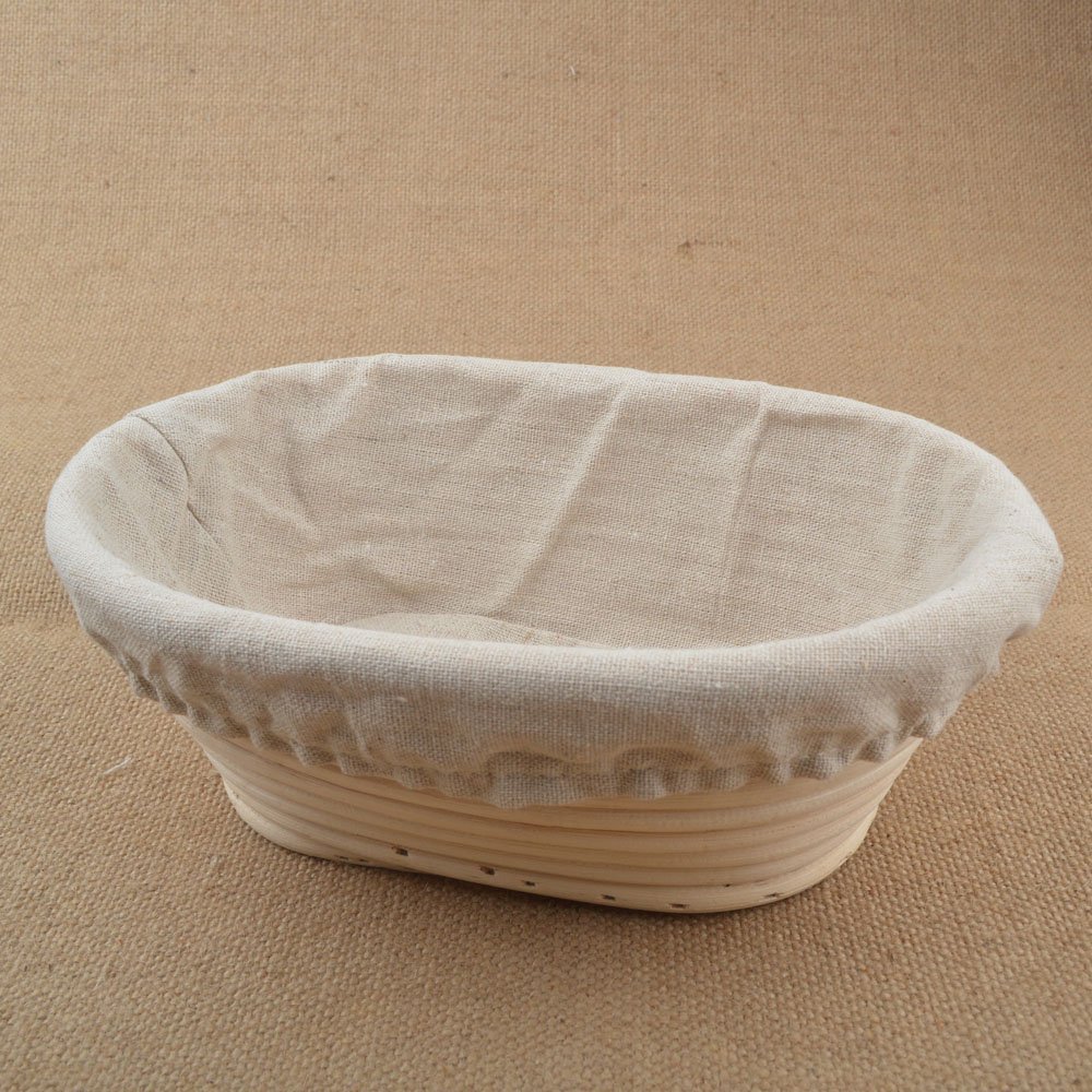 1x Oval Bread Proving Basket , Rattan Brotform, Size 21x15x8cm