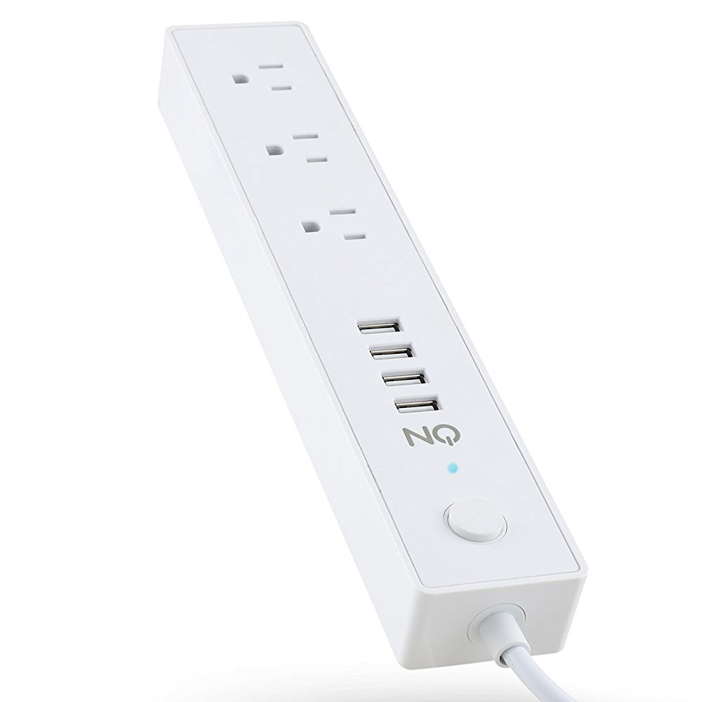 ON 3 AC Outlet Surge Protector Power Strip with 4 USB Charging Station ...