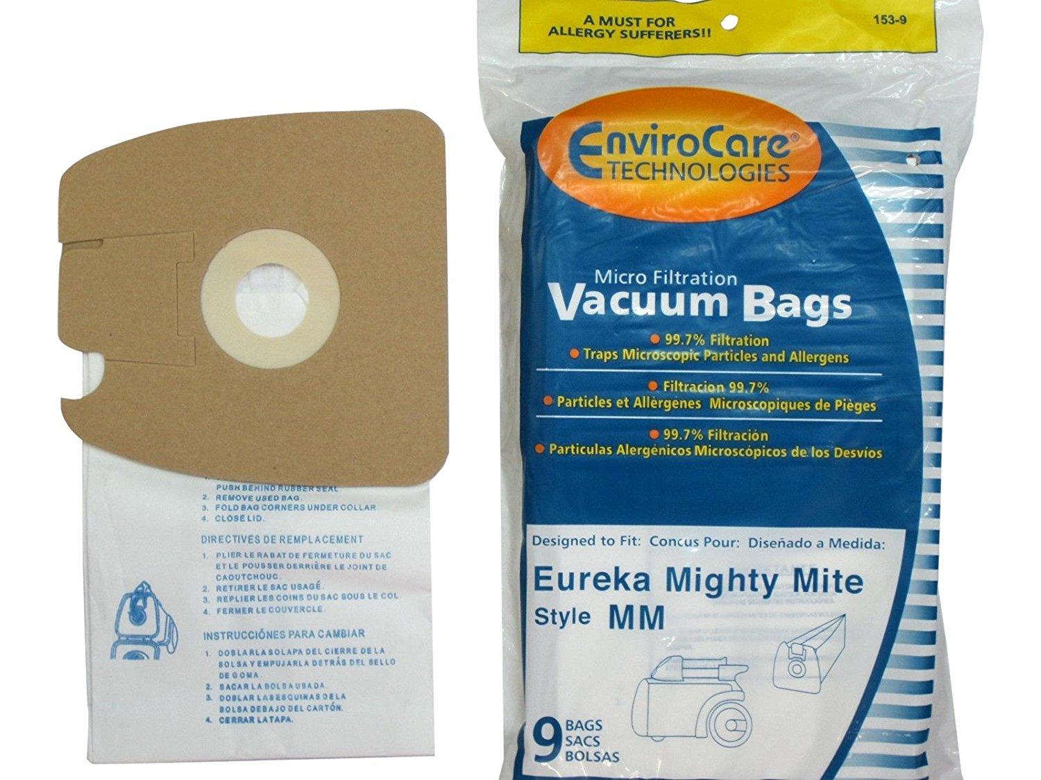 Eureka Part#60295C - Style MM Vacuum Bag Replacement for Eureka Mighty ...