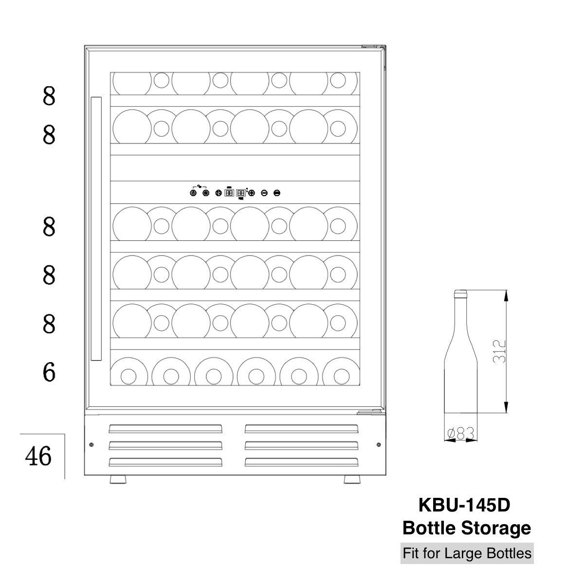 46 BOTTLE DUAL ZONE WINE REFRIGERATOR N4 free image download