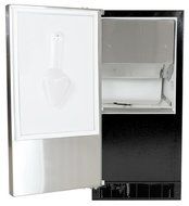 AGA Marvel 30IM5905 Under Counter Ice Machine, Black Cabinet and Left Hinge Stainless Steel Door, 15-Inch N8