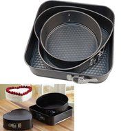 Freedi Round Square Heart Shape Cake Mold Mould Pan with Removable Bottom N5