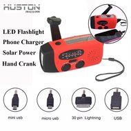 Oneplace Solar Dynamo Powered Radio Hand Crank AM/FM Emergency Radio - 3 LED Flashlight - Phone Charger Power... N4