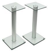 Mount-It! Floor Speaker Stands for Satellite Speakers and Surround Sound (5.1 and 2.1) Systems, Glass and Aluminum... N10