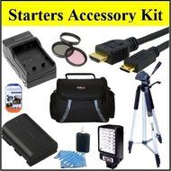 Starters Accessory Kit For Canon Vixia HFM40 HFM400 HFM41&nbsp;Camcorder - Includes Filter Kit + Replacement BP-819...