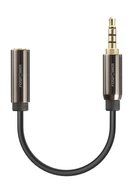 FosPower (4 Inch) 3.5mm Male to 3.5mm Female Auxiliary 4-Conductor TRRS Stereo Audio Extension Cable [24K Gold... N7