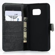 Badalink Galaxy S7 Wallet Case Wood Texture Premuim PU Leather Case Slim Fit Flip Folio Kickstand Case with Card... N40