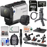 Sony Action Cam HDR-AS300R Wi-Fi HD Video Camera Camcorder &amp; Live View Remote + Shooting Grip Tripod + Action...