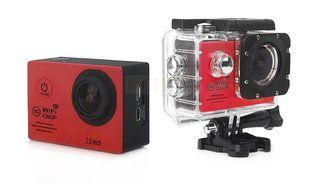 (Red) Action Camera SJ7000 Wifi 2.0 LTPS LED mini cam recorder marine diving 1080P HD DV Go pro style two batteries...