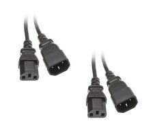 C&amp;E 6-Foot Computer/Monitor Power Extension Cord, C13 to C14, 10 Amp, Black - 10 Pack (CNE25965) N4