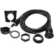RAYSUN 1 Meter USB and 3.5mm AUX Extension Flush Mount - USB Dash Mount for Car Boat Motorcycle N6